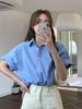 Women's Summer Short-Sleeve Retro Chic French Hong Kong Style Shirt