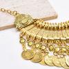 Gypsy Bohemia Coin Tassel Statement Choker Necklace Women Boho Afghan Turkish Ethnic Tribal Jewelry Accessories