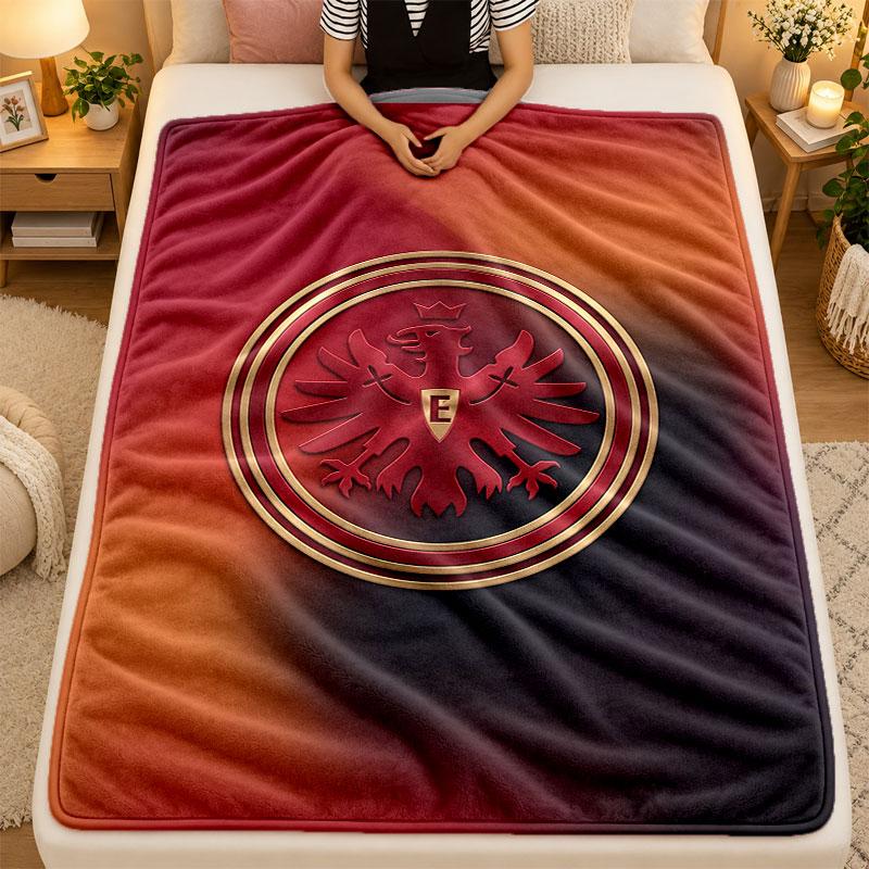 Flannel BlanketEintracht Frankfurt Football Warm Soft Throw Blanket for Indoor Sofa Bed Living Room Use