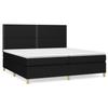 Box Spring Bed with Mattress Black 200x200 cm Fabric