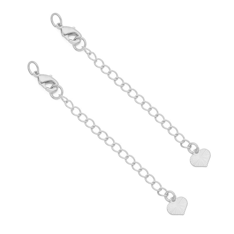 

5шт медная железная хвостовая цепь для изготовления ожерелья, браслета, ювелирных изделий своими руками Heart серебряный песка