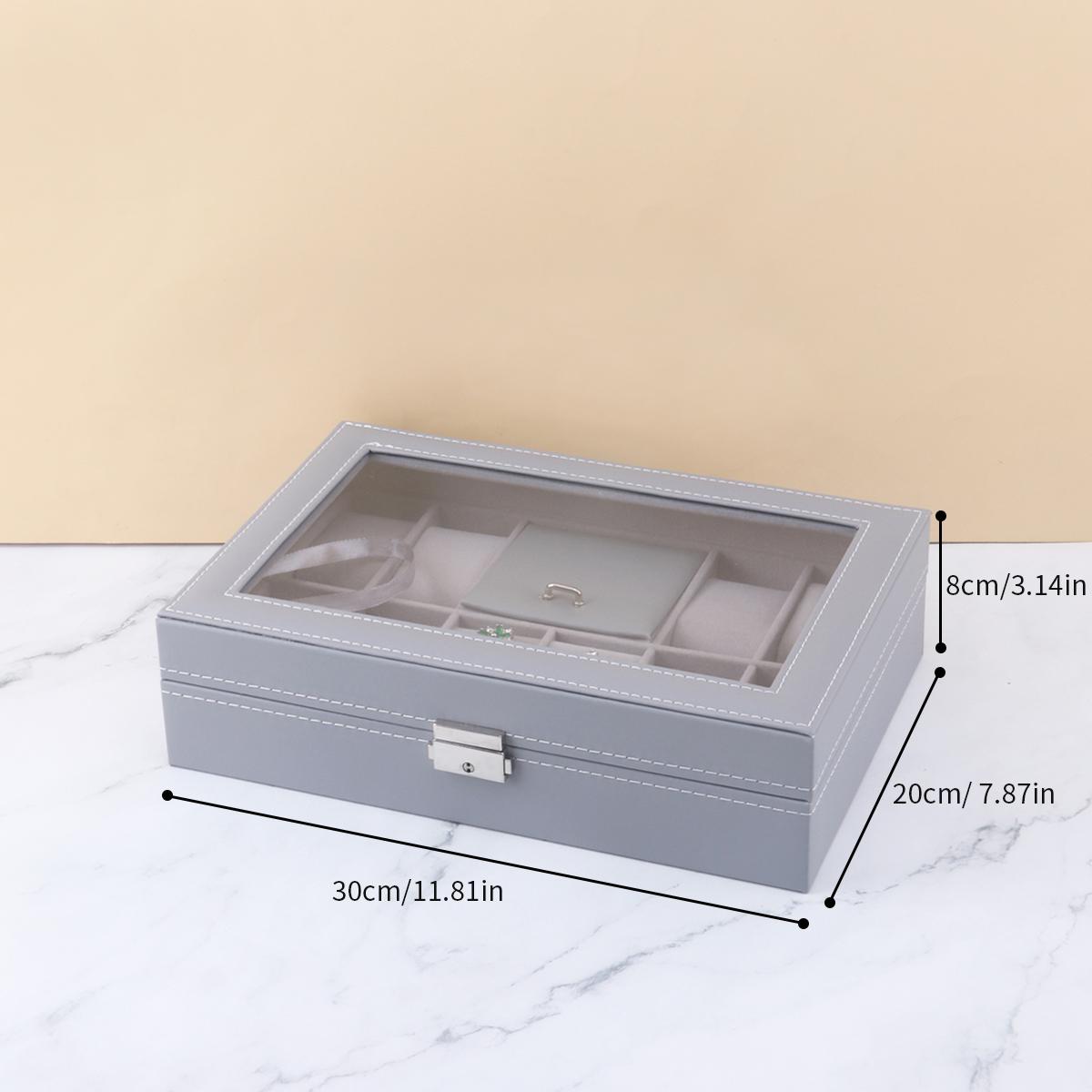 

8 слотов для наручных часов, держатель для часов, органайзер, футляр для хранения, PU кожа, дисплей для часов, regalos para hombre серый