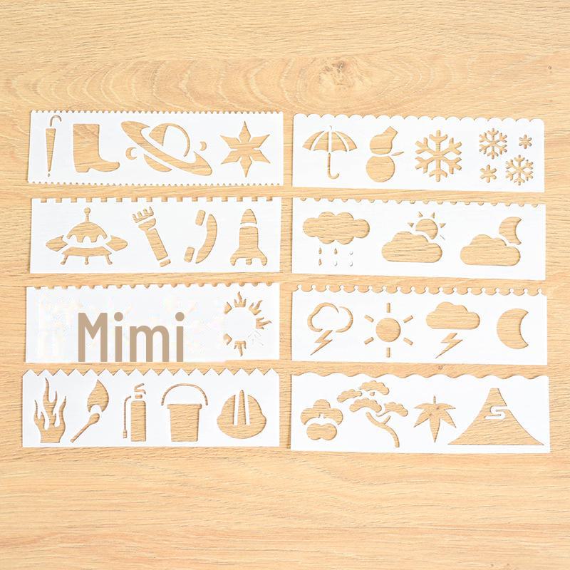 

Многофункциональный шаблон для рисования полосок мультфильмов: Детский набор раскрасок и линеек из черного картона