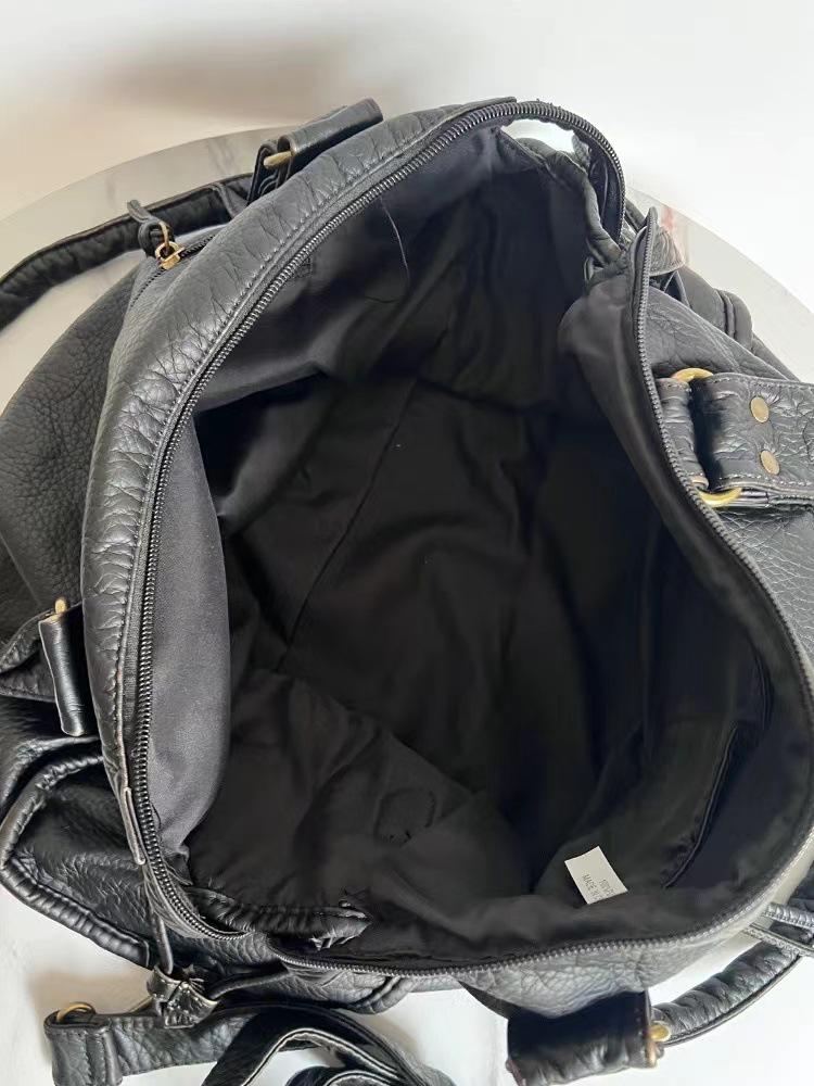 Trendy Large Capacity Washed Shoulder and Crossbody Tote Bag for Women