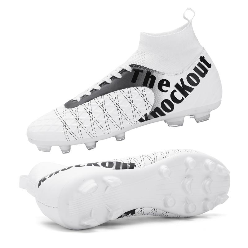 31-48unisex Football Boots High-gang AG Long Nail Male/female High-elastic Socks Training Art Grassland Children's Football Boots