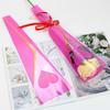 50pcs New Transparent Single Rose Sleeves DIY Waterproof Flower Wrapping Packa Love Heart Flower Packaging Bag