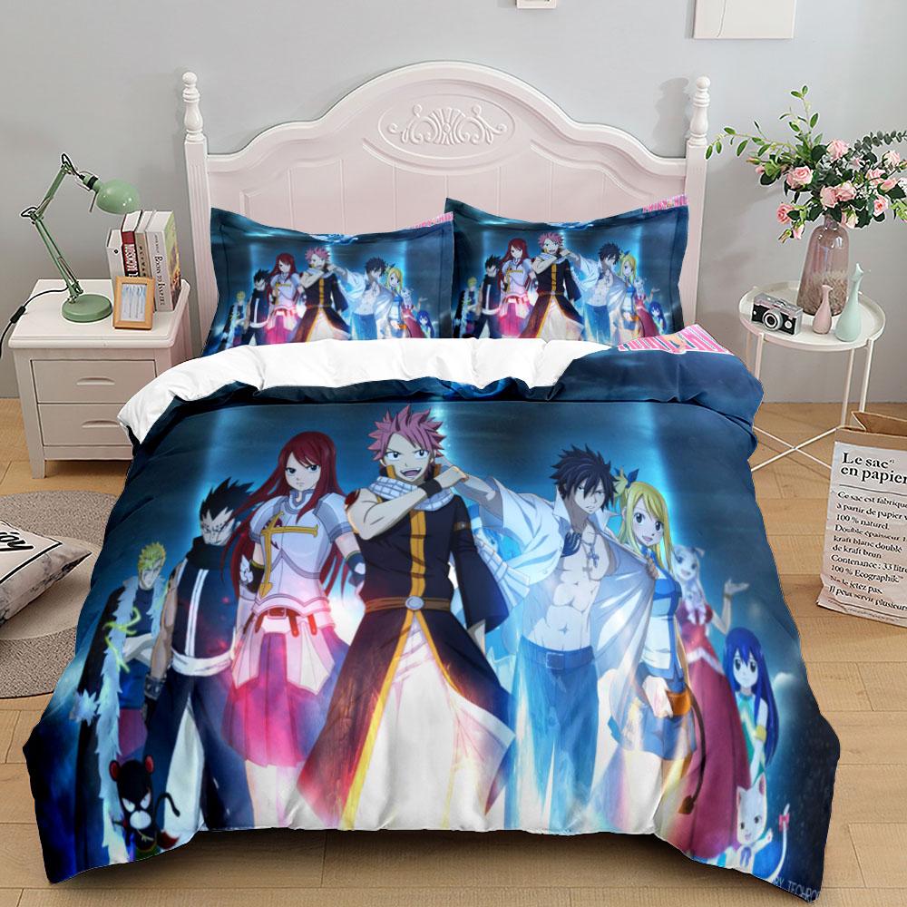 Passionate Natsu Comics Duvet Cover Set Usa King Queen Double Full Twin Single Size Kids Bed Linen Set