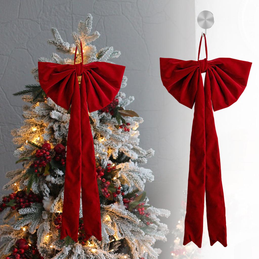 Christmas Red Oversized Bow Ribbon Christmas Tree Decoration