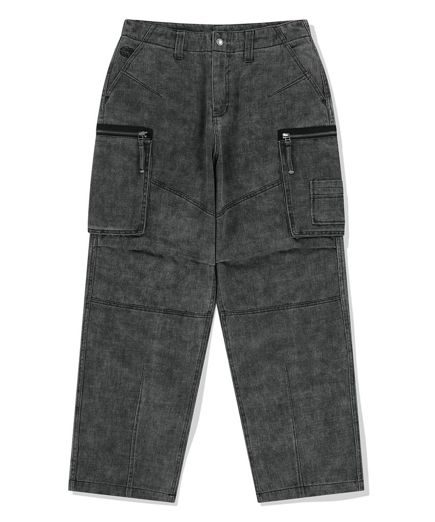 MAHAGRID Washed Utility Pant Charcoal(Mg2Fsmd121A)