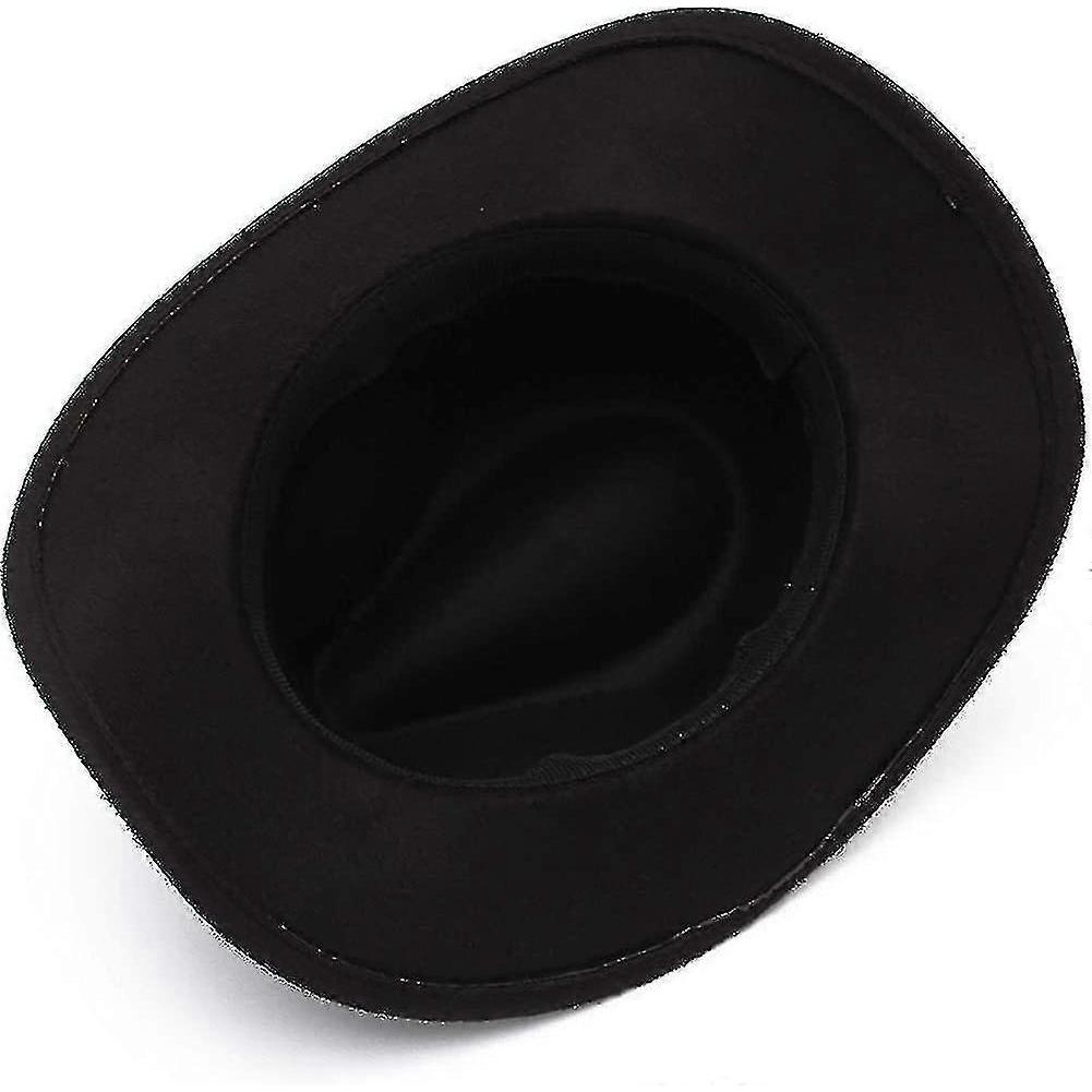 Cappello da Cowboy Unisex, Cappello Western da Uomo, Cappello da Cowboy in Feltro, Cappello da Esterno Regolabile