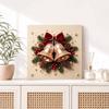 Pearl painting Christmas bells pine cone red bow art kit DIY home decor painting