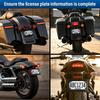 Motorcycle Real Carbon Fiber License Plate Frame Bracket 4-Hole – Heavy Duty Tag Holder for Motorcycle ATV UTV Scooter Moped – Black License