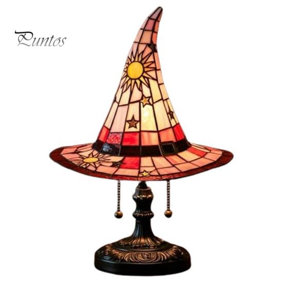 

Светодиодный ночник в виде шляпы ведьмы с мягким свечением на батарейках, ручной работы, в форме готической шляпы волшебника, прикроватная лампа, украшение A
