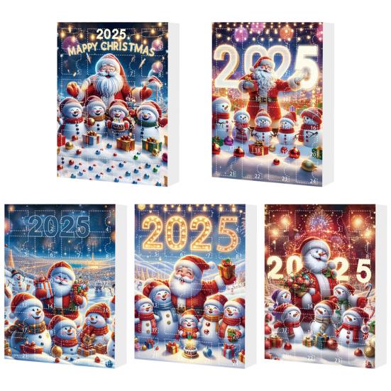 2025 Snømann Adventskalender 24-dagers Jule Nedtellingskalender Akryl Juletre Nedtelling Dekor for Barn
