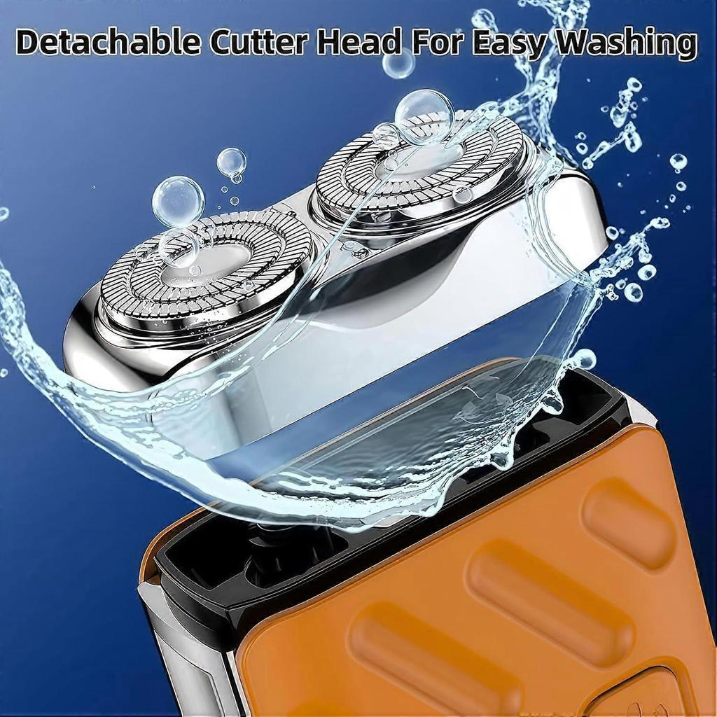 2026 Latest Model  2026 New R-12 Luggage Electric Shaver, Portable Rotary Dual Ring Electric Shaver, Fully Waterproof Fast Charging Long Ba