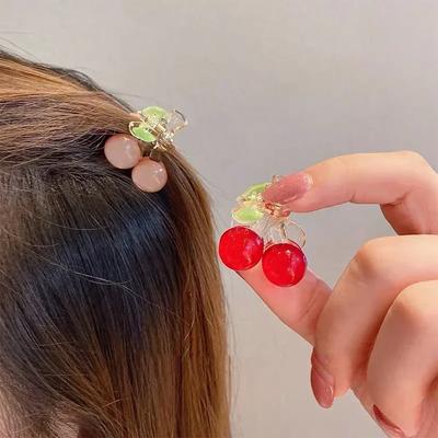2 Pièces Kawaii Pince Crabe Fleur de Cerisier Barrettes Mignonnes Petites Épingles à Cheveux Bandeau pour Femmes Accessoires de Mode Célébrité Internet