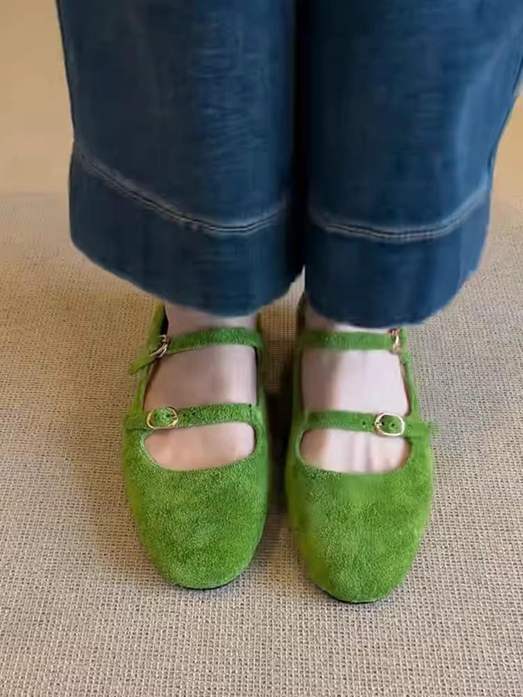 Versione in pelle di mucca~ Scarpe Mary Jane a taglio basso in vera pelle da donna 2025 nuove super morbide casual da pendolarismo piccole scarpe in pelle da donna scarpe singole