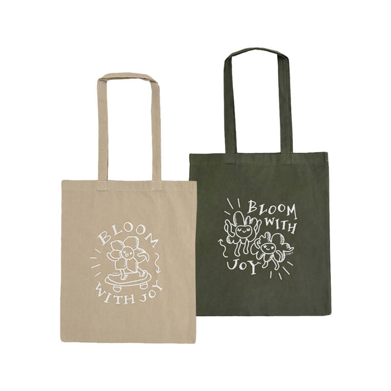 

Recycled Eco Bag BLOOM WITH JOY Dance Anemone (Khaki)