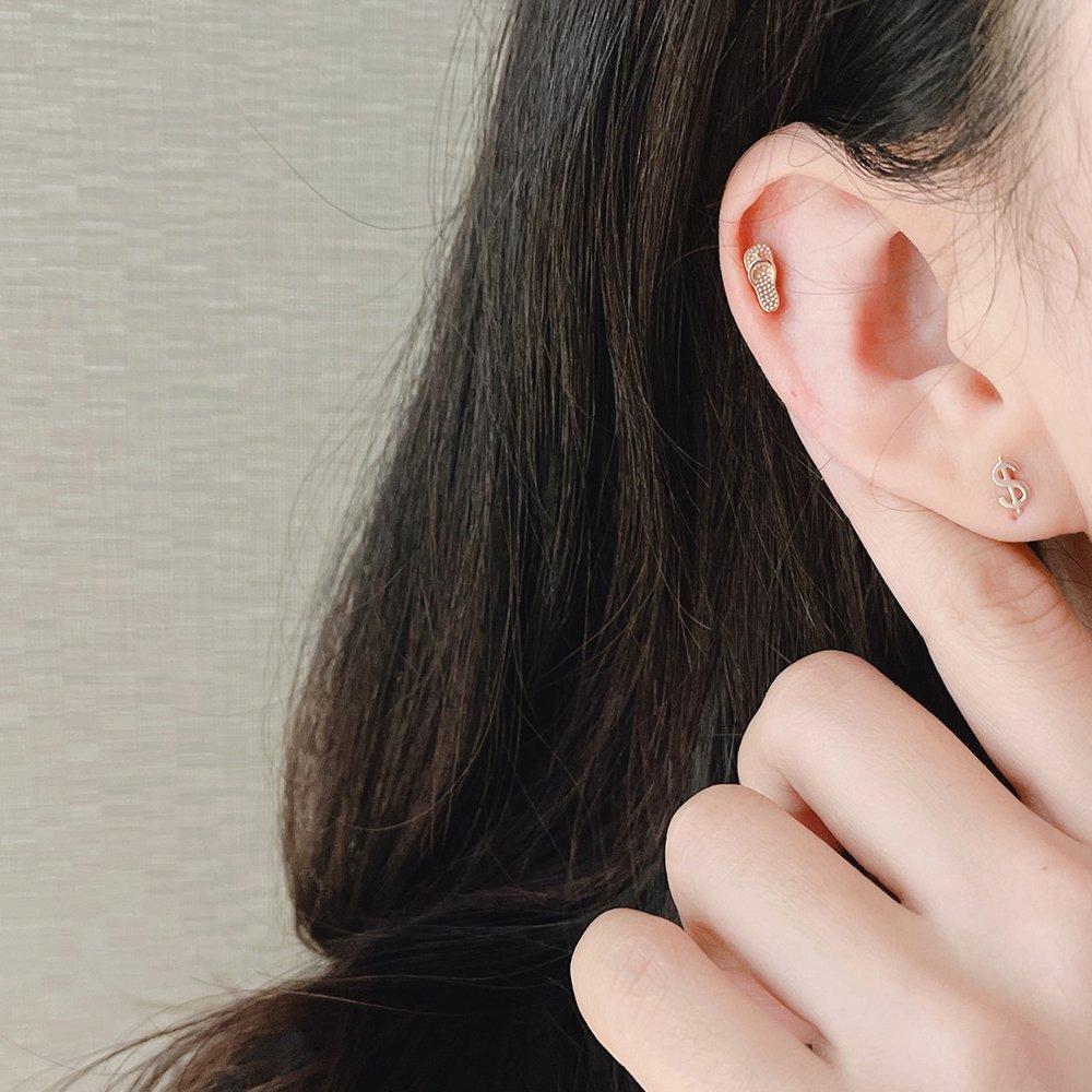 14K Gold Du204 Slipper Piercing