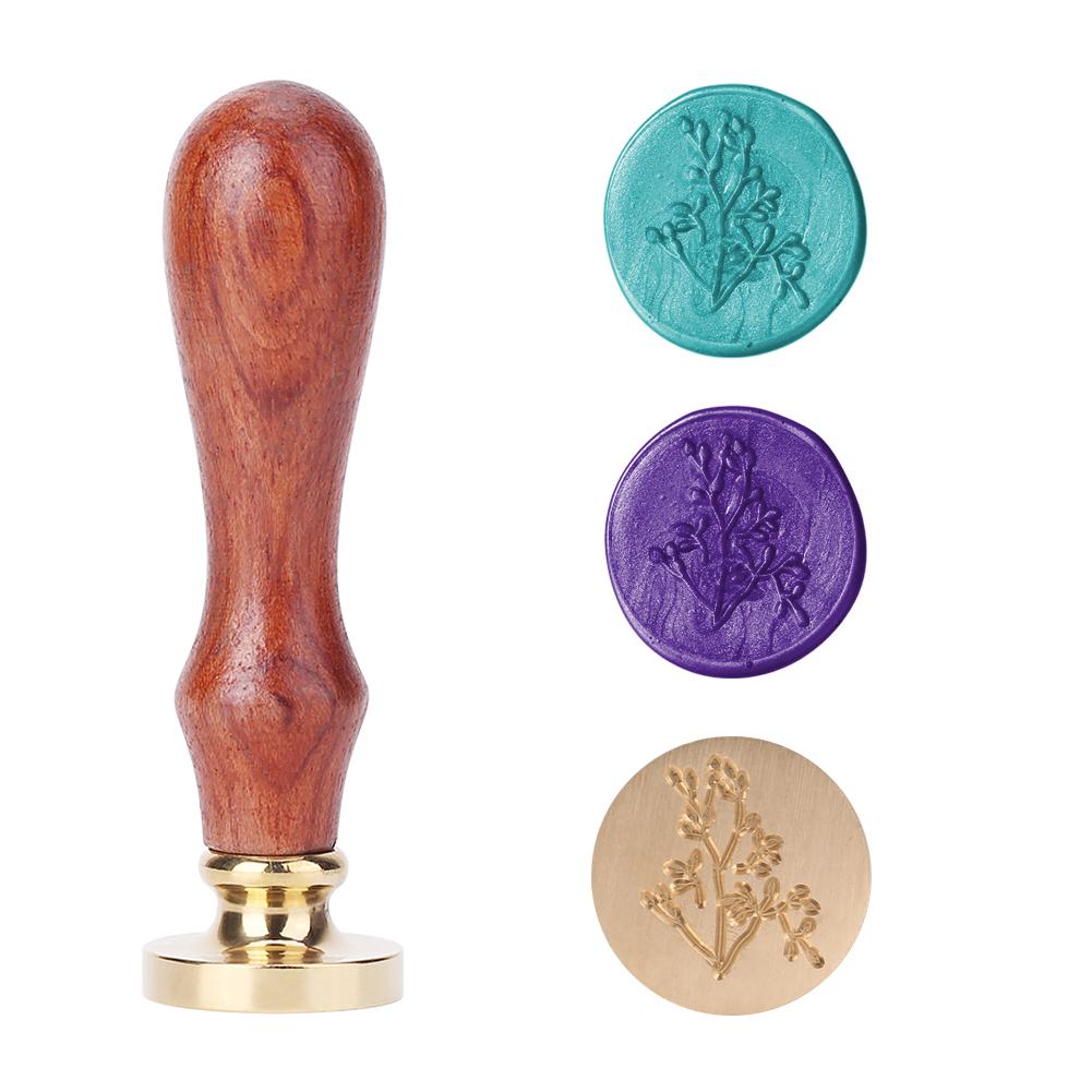 Plant Seal Flower Seal Wax Seal Stamp Retro Antique Sealing Wax Scrapbooking Stamps Wedding Decorative Invitation Cards