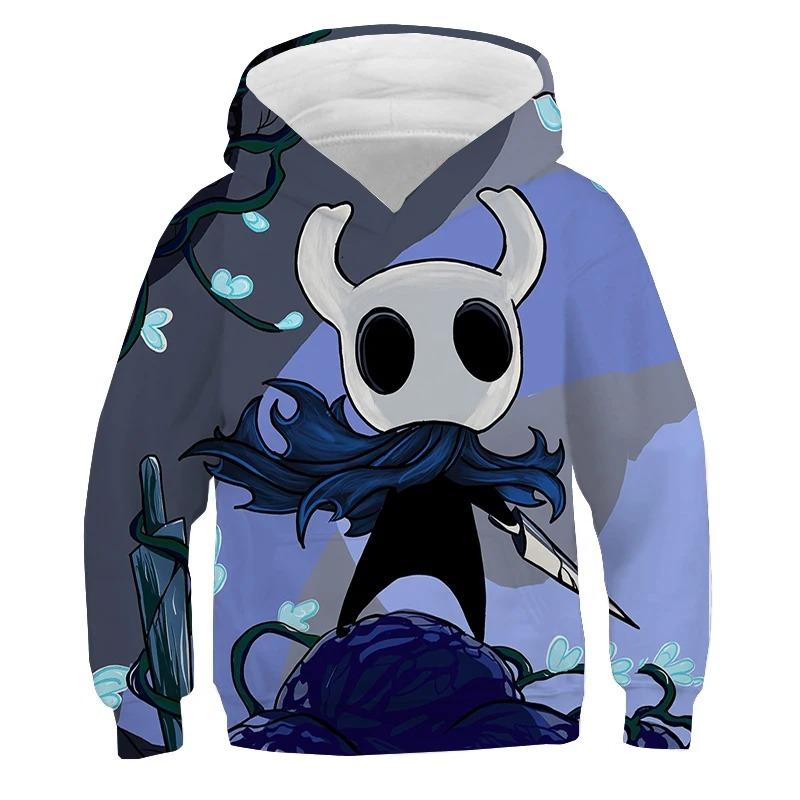 Hollow Knight Print Hoodies Men's Sweatshirts Autumn Pullover Boys Tracksuit Y2k Tops Anime Hoodie Kids Clothes