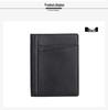 Ultra-Thin Genuine Leather Bifold Wallet with Multiple Card Slots & Litchi Grain