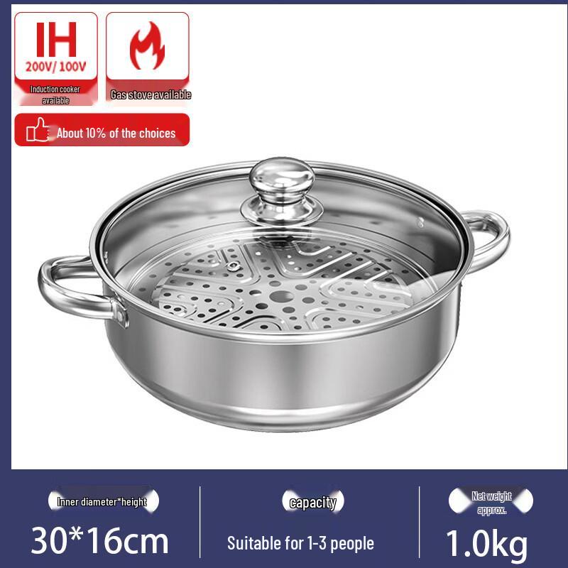 Stainless Steel Multi-Function Steamer & Soup Pot