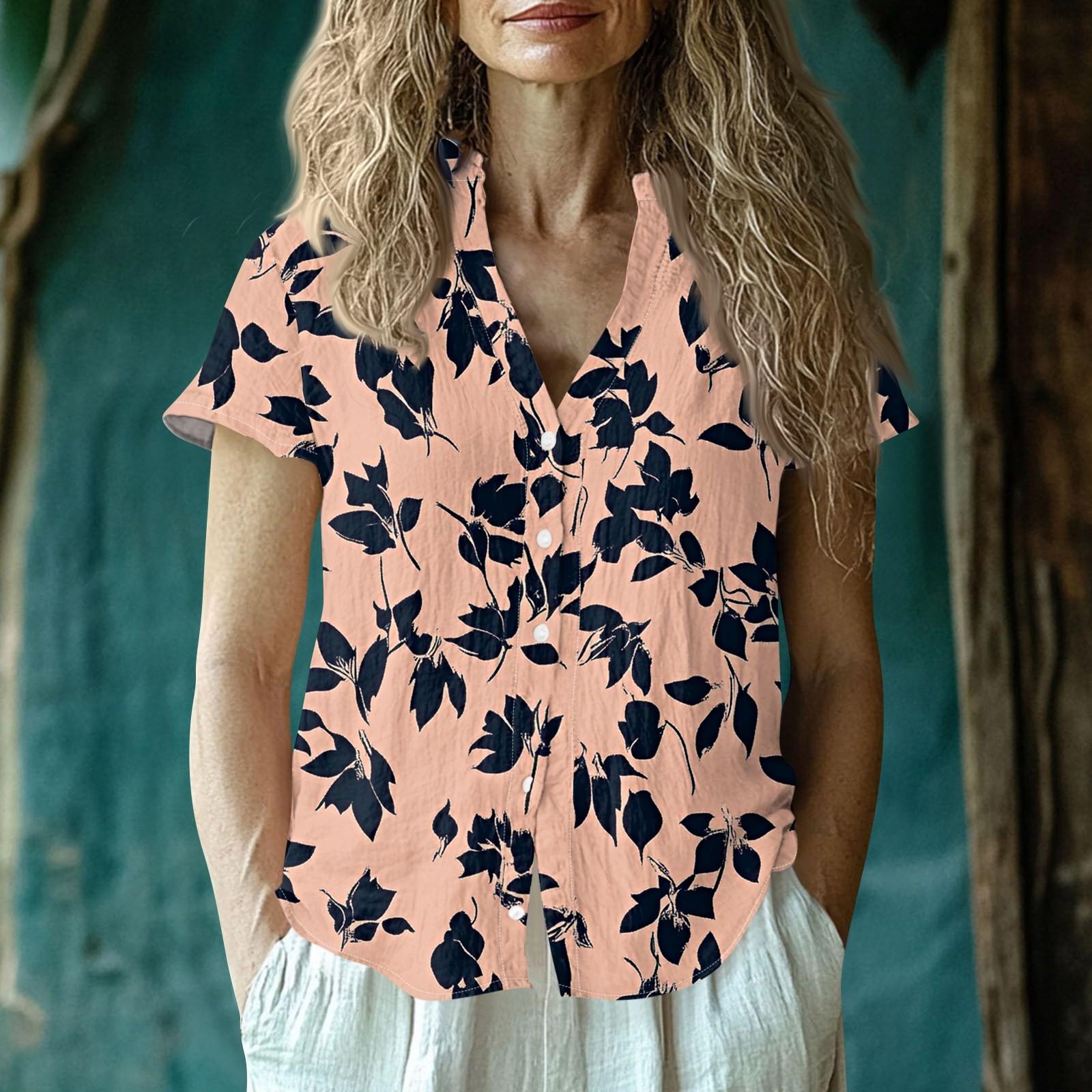 

Женская повседневная футболка с коротким рукавом и V-образным вырезом, футболка с принтом XL розовый