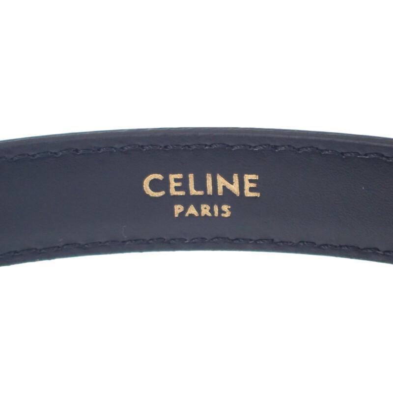 CELINE  45BBQ3A01.38NO 80 Belt Black Taurillon Clemence Women