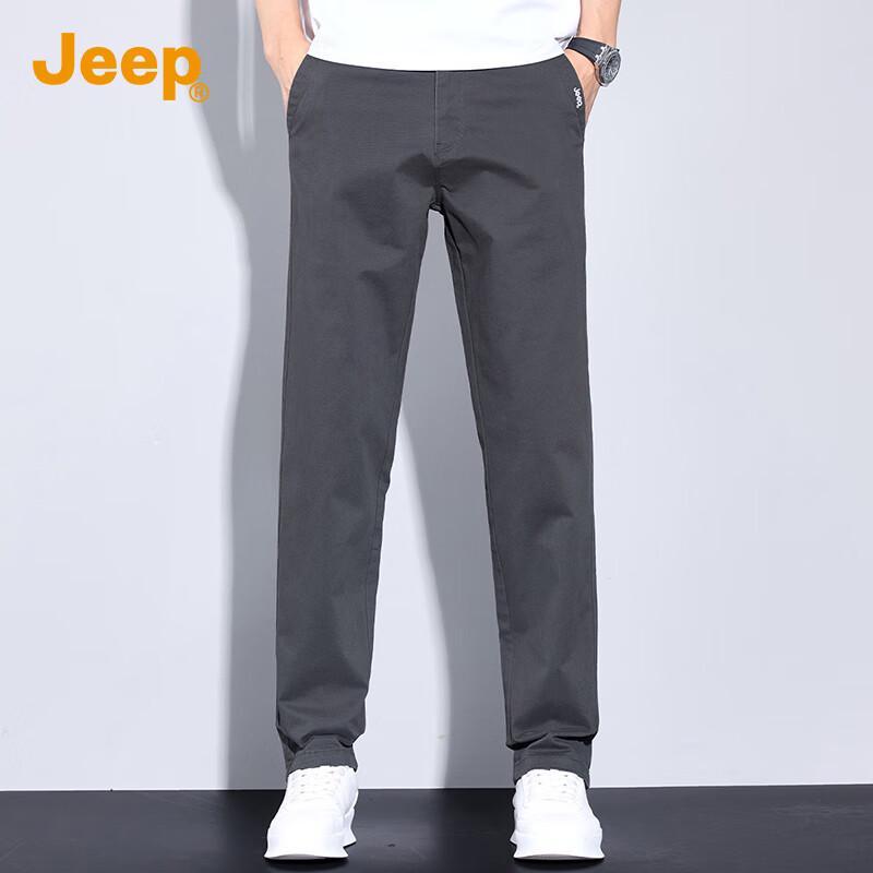

JEEP Men s Cotton Casual Straight-Leg Pants 35