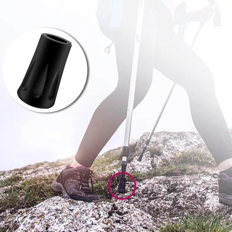 1-8Pcs Outdoor Hiking Bracelet Accessories Rubber Walking Sticks Mountaineering Stick Suitable for Mud and Sand Roads