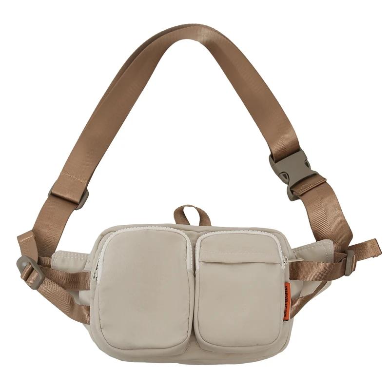 Minimalist Functional Chest Bag for Men and Women  Multiple Pockets  Casual  Small  with Zipper  Crossbody Bag  Simple  Travel  Shoulder Bag