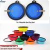 Collapsible Pet Feeding Bowl - Portable Silicone Cat & Dog Bowl with Black Edge