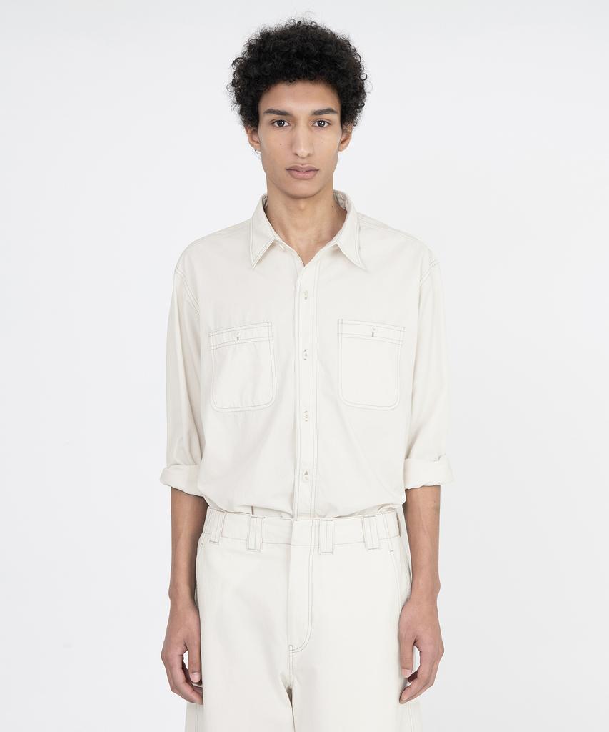 Beulaunyadeu Washed Work Shirt, Ecru