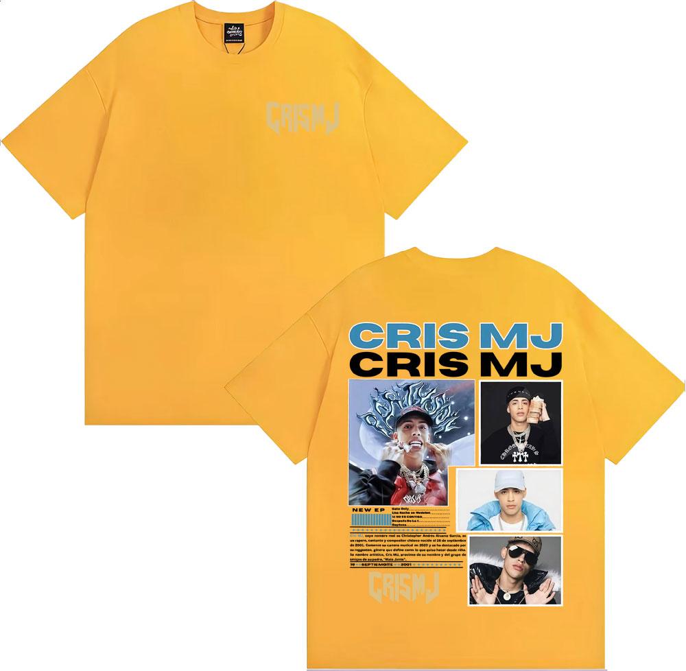 2025 Summer Rap Singer CRIS MJ Album Tour Cover New Hot-seling Men's Women's Retro 90s Hip-hop Street Casual Cotton T-shirt Y2k