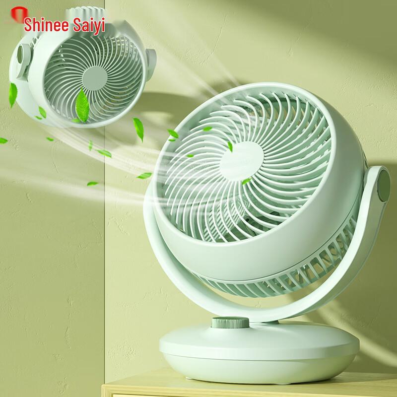 Saiyi FTX35-1 Green Oscillating Wall/Desktop Circulation Fan 320x250x200 mm