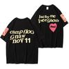 Unisex Koszulka z Graficznym Nadrukiem Lucky Me I See Ghosts Mężczyźni Kobiety Obóz Flog Gnaw Heart Nadruk z Literami Okrągły Dekolt Krótki Rękaw Luźna Letnia Codzienna Streetwear T-shirt Top