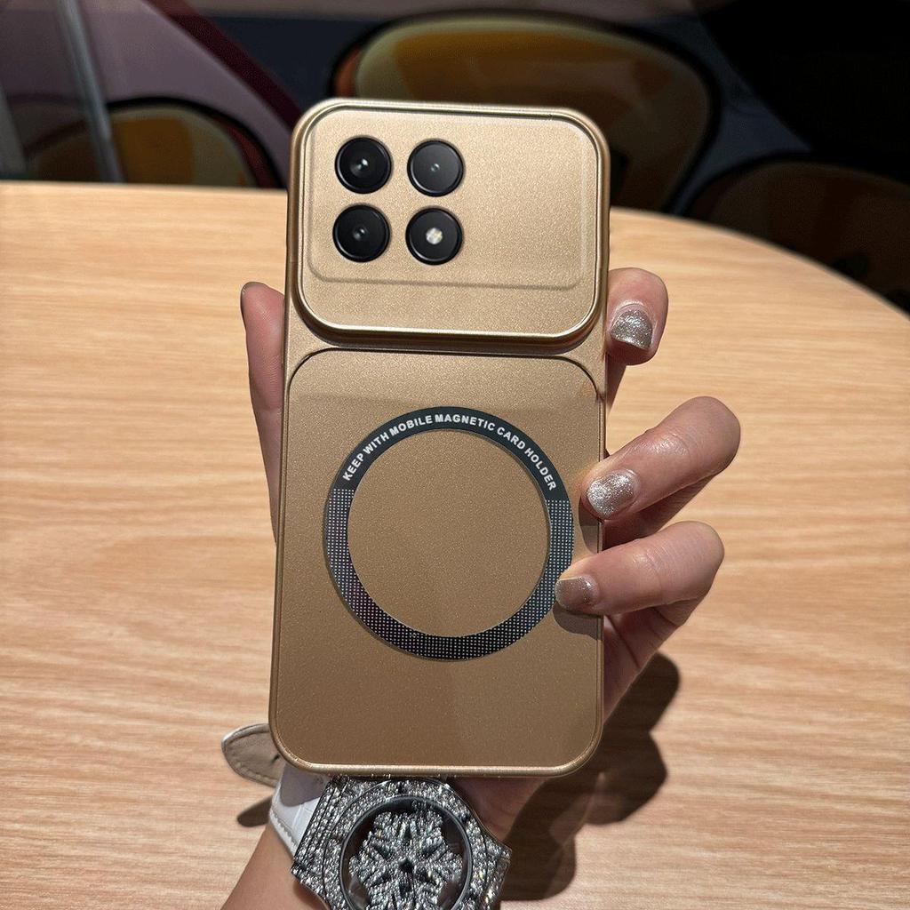 Metallic Finish Magnetic TPU Phone Case for Xiaomi POCO F8 Pro,F6 Pro Shockproof Matte Soft Cover