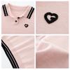 GROUND ZERO Women's College Style Striped Lapel Sweater