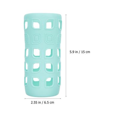 4pcs Silicone Bottle Sleeve Hollowed Design Heat Insulation Portable Lightweight Bottle Cover For Sports Outdoor Home Kitchen