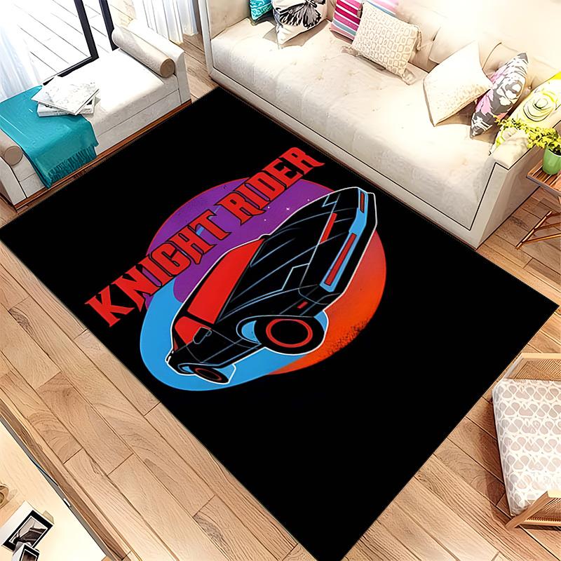 Knight Rider (5) Rug Suitable For Living Rooms Bedrooms Computer Rooms Dining Areas And Placement Under Tables And Chairs Also An Ideal Choice For Off