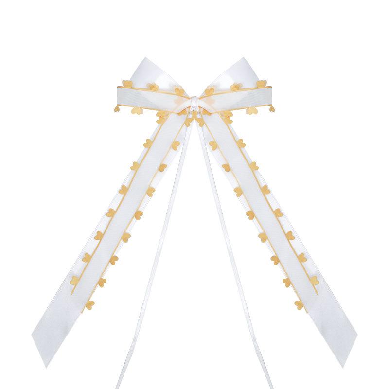 

Прямой День святого Валентина Прозрачная кружевная кайма Прозрачная пряжа Лента, Подарочная упаковка для цветов Любовь Серпантин Бант satin gold love