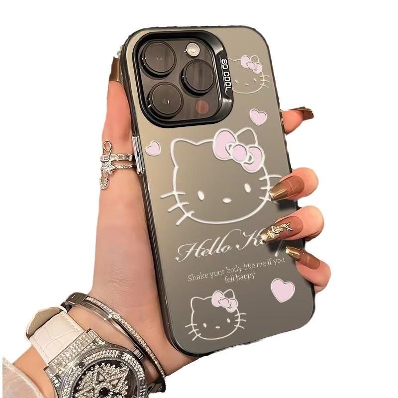 Cute KT cat applies to Apple 15plus mobile phone case iPhone16plus bow 14 Hello Kitty 17 cartoon