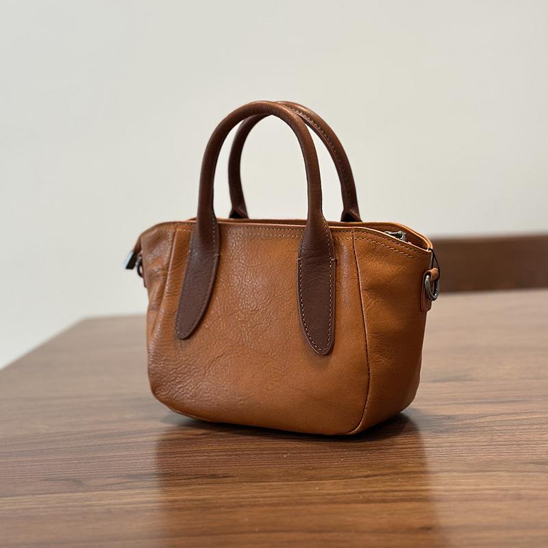 Johnature Small Bag Versatile Shoulder Crossbody Bag Simple Handbag Commuter Genuine Leather Women's Bag
