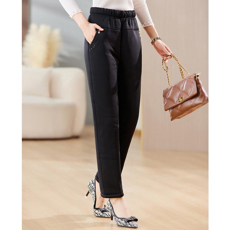 SIFONE Women's Fleece Lined Warm Elastic Waist Casual Pants