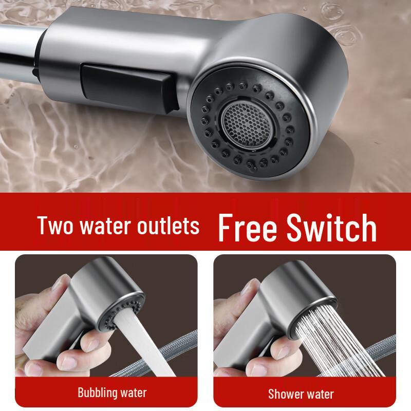 XINFEI Liftable Pull-Out Bathroom Basin Faucet