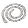 BES 10MM Iced Out Cuban Link Chain Cubic Copper Zirconia Necklace Hip Hop Bracelet Women Man Hip Hop Jewelry