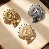 Western Retro Style Luxury Vintage Heavy-Duty Animal Design Brooches Pin For Men And Women Jewelry And Fashion Accessories