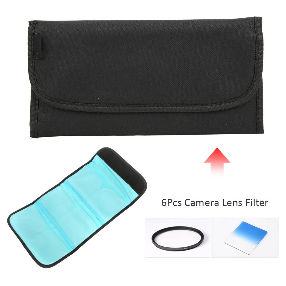 FOTGA Camera Lens Filter Protective Wallet Case Pouch Bag Round Square Filter Storage Bags6Pcs