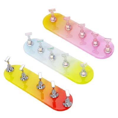 Acrylic Nail Stand for Painting Nails Press On,Fake Nail Tip Holder Aurora-Magnetic Nail Practice Stand for Nail Art